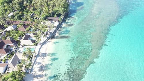 Aerial Villa und Strand