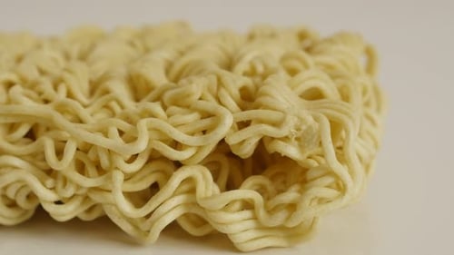 Close Up of Dry Ramen Noodles