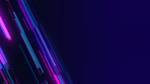 Neon Glowing Lines Futuristic Abstract Background Loop
