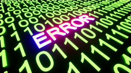 Código de erro vintage é Blink Digital Wallpaper Design Technology, conceito de rede, interferência ruim