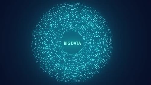 Futuristic Big Data Sphere Network Animation