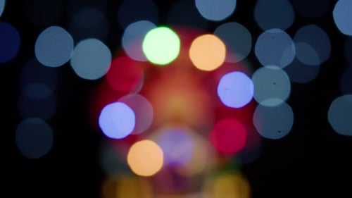 Abstract Multicolored Lights Bokeh in the Night