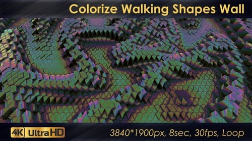 Wand „Walking Shapes“