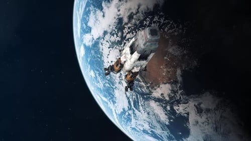 Realistic Spacecraft Approaching Planet Earth from Outer Space