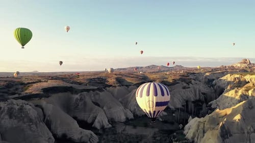 Cappadocia Hot Air Balloons Fly Over Fairytale Landscape