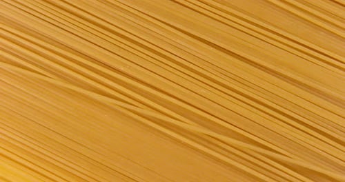 Close-Up of Yellow Spaghetti Pasta