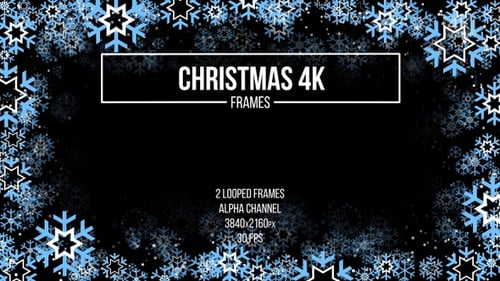 Falling Snowflakes Animated Christmas Frame