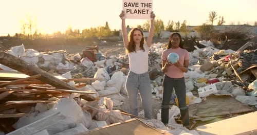 Young Adults Advocate for Climate Action Amidst Trash