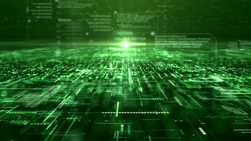 Futuristic Digital Abstract Matrix Particles Grid