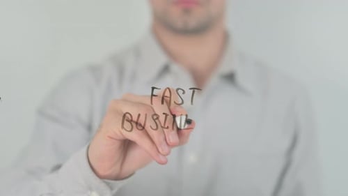 Fast Business Writing on Screen with Hand