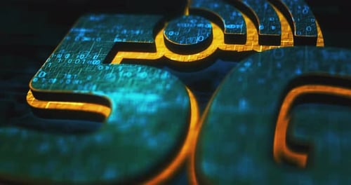 Futuristic 5G Network Technology Logo Reveal Animation
