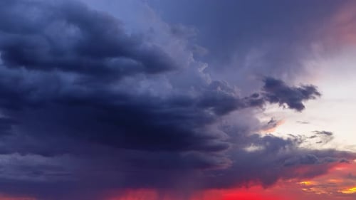 Colorful Sunset Clouds Time Lapse