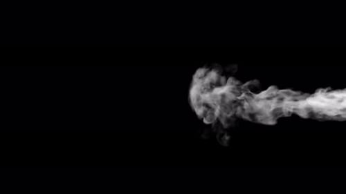 White Smoke Flowing Effect Element for Compositing