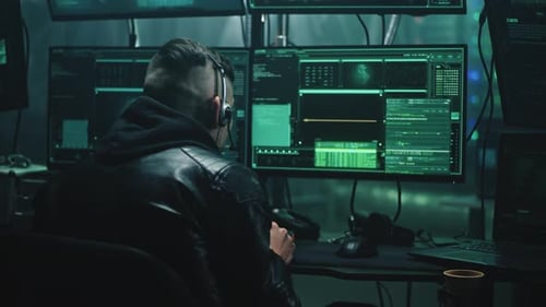 Fraude masculina falando com a vítima