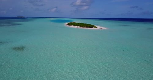 Wide birds eye abstract shot of a summer white paradise sand beach and aqua turquoise water