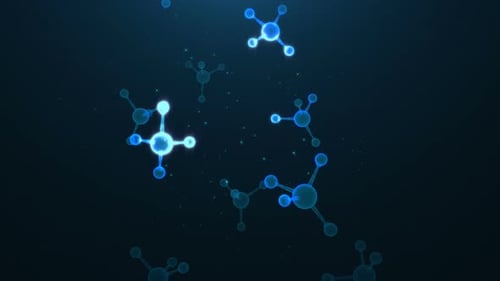 Glowing Futuristic Molecular Structure Animated Background Loop