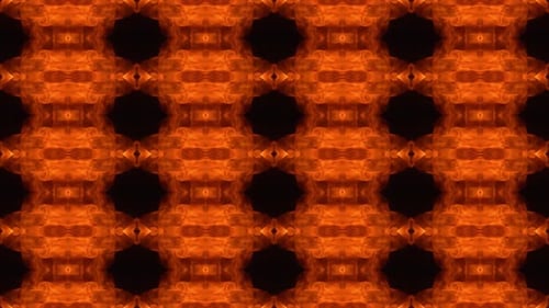 Abstract Kaleidoscope Background Animation with Fire Patterns