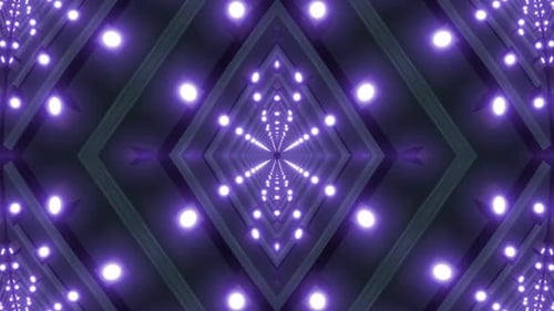 Changing Color Geometric Light Tunnel Seamless Loop