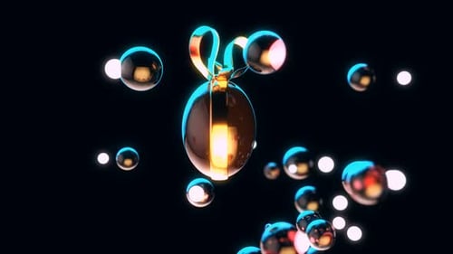 Easter egg and bubbles
