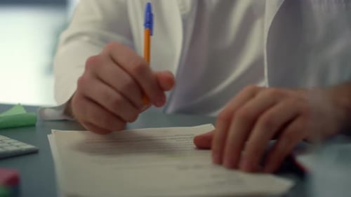 Doctor Telling Patient Diagnosis in Videoconference Close Up