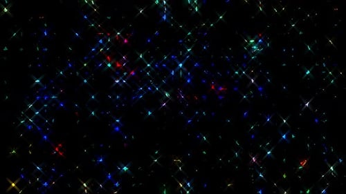 Colorful Shimmering Glitter Particles Abstract Background Loop