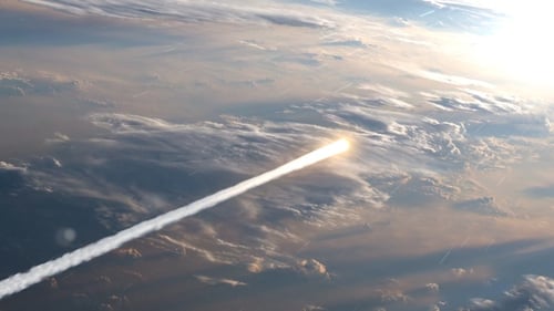 Cinematic Space Object Falling Reveal Opener