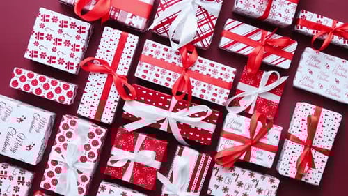 Holiday Gifts in Red and White