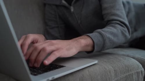 Using Laptop While Lying on a Couch