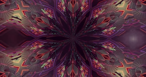 Looped kaleidoscope Abstract Symmetrical Of Geometric Seamless Pattern shape