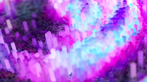 Abstract Wave Surface Consisting of Blocks Moves in a Random Chaotic Order