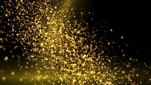 Goldene Glitzerpartikel