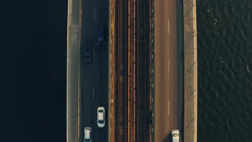 Verkehr Stadt Verkehr Auto Brücke Zug Luftfahrt Fluss Straße
