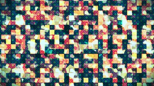 Colorful Abstract Geometric Pixelated Pattern Background Animation
