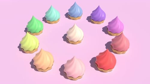 Tortas dulces de colores que se pueden enrollar sin problemas