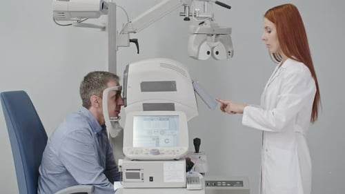 Test zur Augenuntersuchung