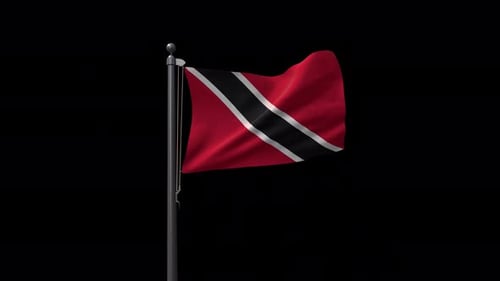 Trinidad and Tobago National Flag Waving Loop