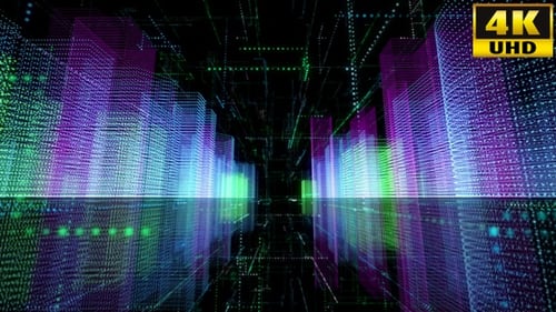 Digital City Background Loop 001