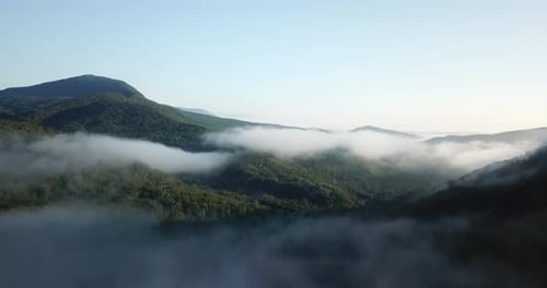 Mountains and Clouds Aerial View