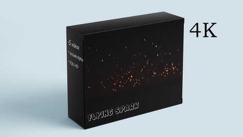 Abstract Golden Fire Sparks Animation
