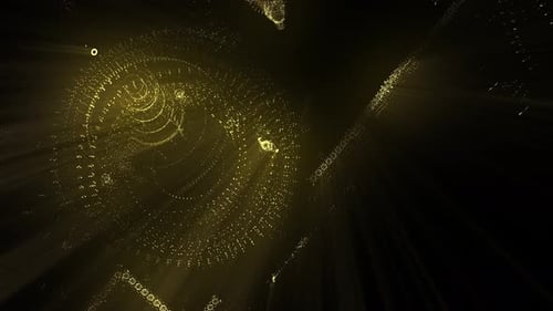 Glowing Geometric Particle Digital Network Background