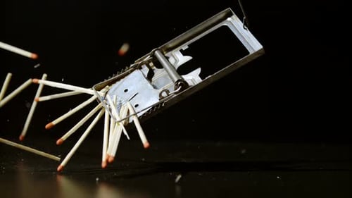 Matches Fall onto a Mouse Trap