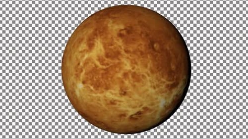 Planet Venus With Alpha Channel 4K