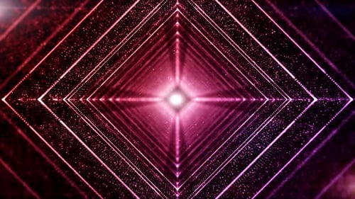 Square Digital Tunnel Of Cyberspace 867 4K