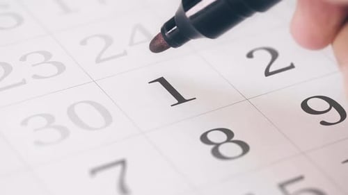 Reminder for Tax Day on Calendar