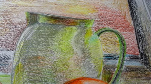 Close Up Video of a Still Life Drawing