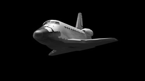 Space Shuttle Flight With Alpha Channel
