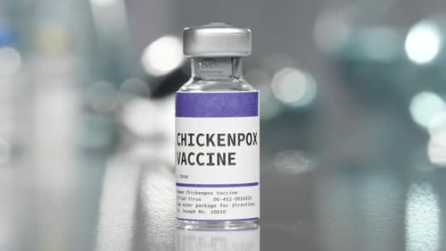 Chickenpox Vaccine Vial Close Up