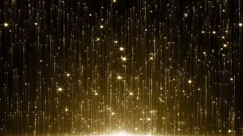 Goldener Schauer von Lichtpartikeln