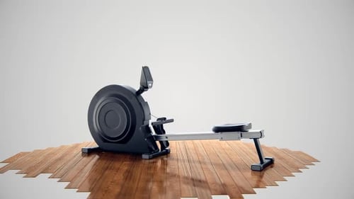 Changing gym equimpent. Rowing machine, cross trainer, treadmill, spinning bike