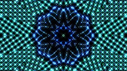 Abstract Glowing Star Kaleidoscope Pattern